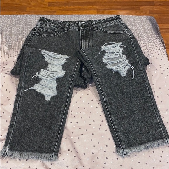 50% today only!! Icy Girl High Rise Boyfriend Jeans Black - Picture 2 of 11